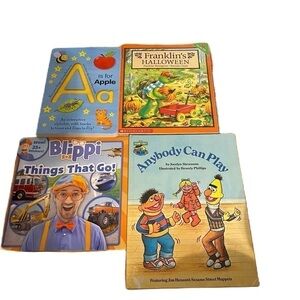 Blippi Sesame Street Franklin the Turtle Letter Book Bundle Kids